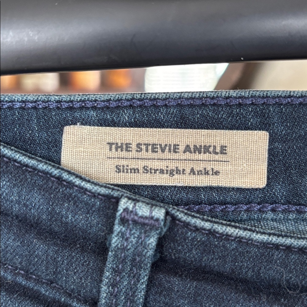 AG Adriano Goldschmied The Stevie Ankle Slim Straight Ankle Jeans Dark Blue Wash - Picture 6 of 16